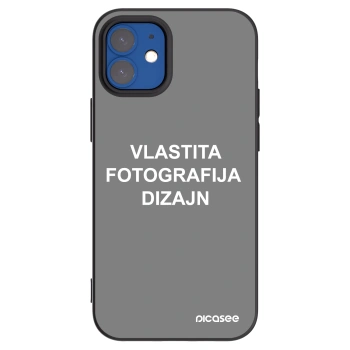 Picasee crna silikonska maskica za Apple iPhone 12 mini - Vlastiti foto dizajn