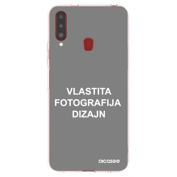 Picasee silikonska prozirna maskica za Samsung Galaxy A20s - Vlastiti foto dizajn