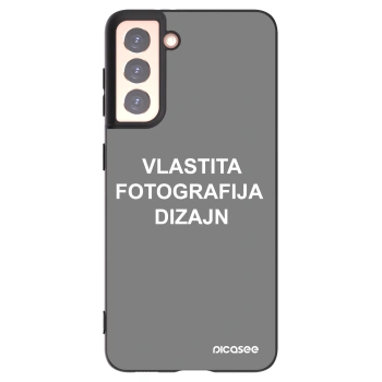 Picasee crna silikonska maskica za Samsung Galaxy S21 5G G991B - Vlastiti foto dizajn