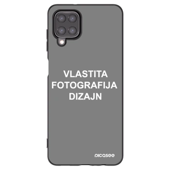 Picasee crna silikonska maskica za Samsung Galaxy A12 A125F - Vlastiti foto dizajn