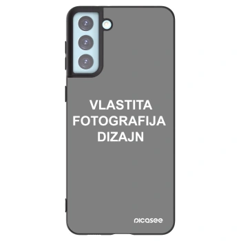 Picasee crna silikonska maskica za Samsung Galaxy S21+ 5G G996F - Vlastiti foto dizajn