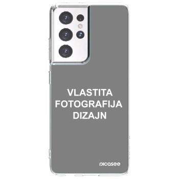 Picasee silikonska prozirna maskica za Samsung Galaxy S21 Ultra 5G G998B - Vlastiti foto dizajn