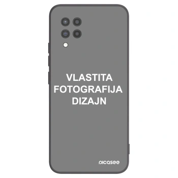 Picasee crna silikonska maskica za Samsung Galaxy A42 A426B - Vlastiti foto dizajn