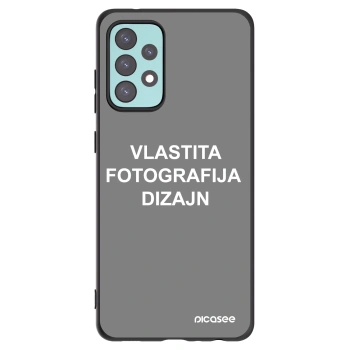 Picasee crna silikonska maskica za Samsung Galaxy A72 A725F - Vlastiti foto dizajn