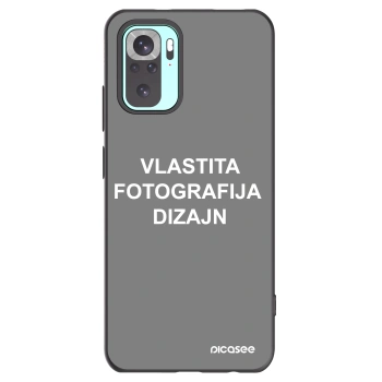 Picasee crna silikonska maskica za Xiaomi Redmi Note 10 Pro - Vlastiti foto dizajn
