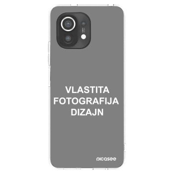 Picasee silikonska prozirna maskica za Xiaomi Mi 11 - Vlastiti foto dizajn