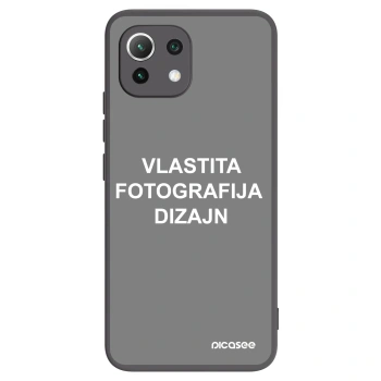 Picasee crna silikonska maskica za Xiaomi Mi 11 Lite - Vlastiti foto dizajn