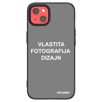 Picasee crna silikonska maskica za Apple iPhone 13 - Vlastiti foto dizajn