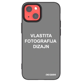 Picasee crna silikonska maskica za Apple iPhone 13 mini - Vlastiti foto dizajn