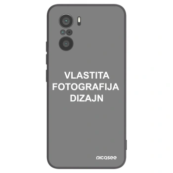 Picasee crna silikonska maskica za Xiaomi Poco F3 - Vlastiti foto dizajn