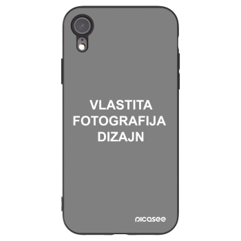 Picasee crna silikonska maskica za Apple iPhone XR - Vlastiti foto dizajn