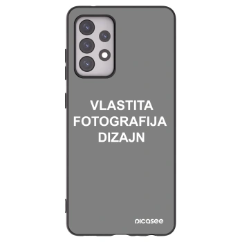Picasee crna silikonska maskica za Samsung Galaxy A52s 5G A528B - Vlastiti foto dizajn