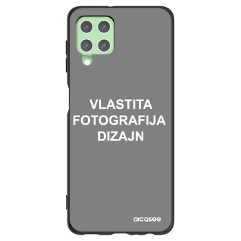 Picasee crna silikonska maskica za Samsung Galaxy A22 A225F 4G - Vlastiti foto dizajn
