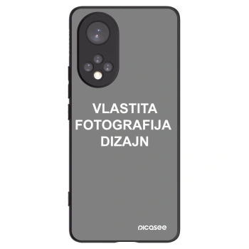 Picasee crna silikonska maskica za Honor 50 5G - Vlastiti foto dizajn