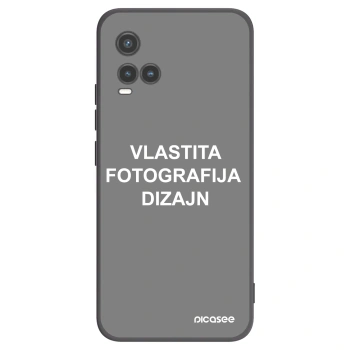 Picasee crna silikonska maskica za Vivo Y33s - Vlastiti foto dizajn