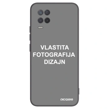 Picasee crna silikonska maskica za Realme 8 5G - Vlastiti foto dizajn
