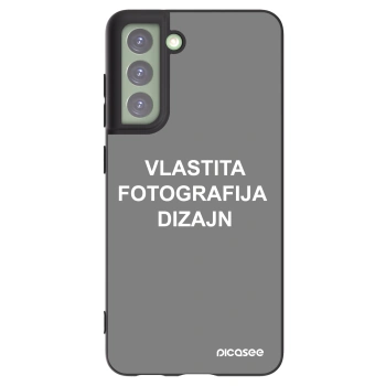 Picasee crna silikonska maskica za Samsung Galaxy S21 FE 5G - Vlastiti foto dizajn