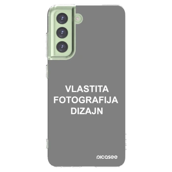 Picasee silikonska prozirna maskica za Samsung Galaxy S21 FE 5G - Vlastiti foto dizajn