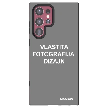 Picasee crna silikonska maskica za Samsung Galaxy S22 Ultra 5G - Vlastiti foto dizajn