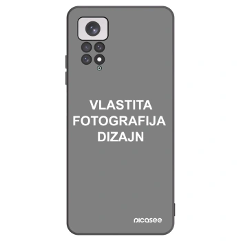 Picasee crna silikonska maskica za Xiaomi Redmi Note 11 - Vlastiti foto dizajn