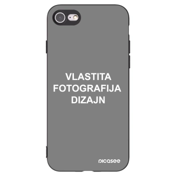 Picasee crna silikonska maskica za Apple iPhone SE 2022 - Vlastiti foto dizajn