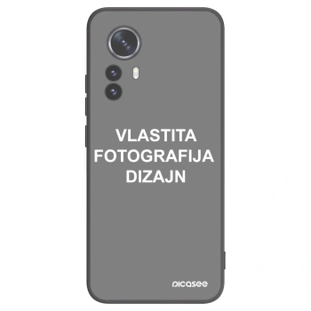 Picasee crna silikonska maskica za Xiaomi 12 Pro - Vlastiti foto dizajn