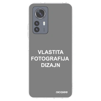 Picasee silikonska prozirna maskica za Xiaomi 12 Pro - Vlastiti foto dizajn