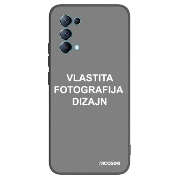 Picasee crna silikonska maskica za OPPO Reno 5 5G - Vlastiti foto dizajn