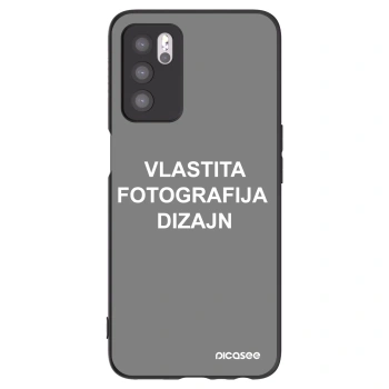 Picasee crna silikonska maskica za OPPO A16s - Vlastiti foto dizajn