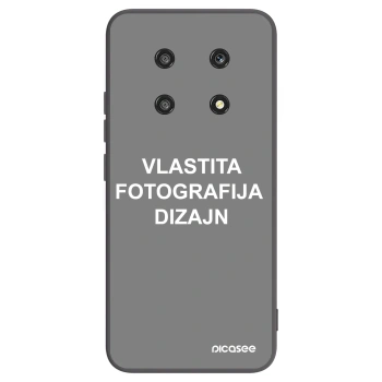 Picasee crna silikonska maskica za Honor Magic4 Lite 5G - Vlastiti foto dizajn