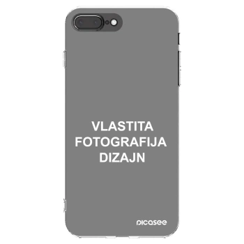 Picasee silikonska prozirna maskica za Apple iPhone 8 Plus - Vlastiti foto dizajn