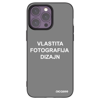 Picasee crna silikonska maskica za Apple iPhone 14 Pro Max - Vlastiti foto dizajn