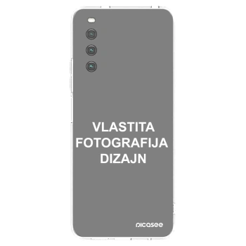 Picasee silikonska prozirna maskica za Sony Xperia 10 IV 5G - Vlastiti foto dizajn