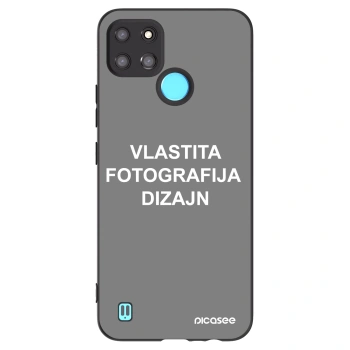 Picasee crna silikonska maskica za Realme C21Y - Vlastiti foto dizajn