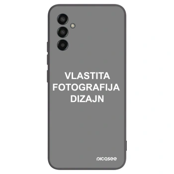 Picasee crna silikonska maskica za Samsung Galaxy M13 M135F - Vlastiti foto dizajn