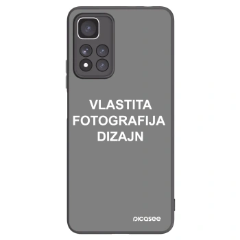 Picasee crna silikonska maskica za Xiaomi Redmi Note 11 Pro+ 5G - Vlastiti foto dizajn