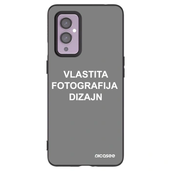Picasee crna silikonska maskica za OnePlus 9 - Vlastiti foto dizajn