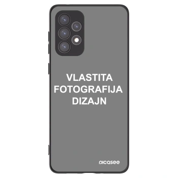 Picasee crna silikonska maskica za Samsung Galaxy A73 5G - Vlastiti foto dizajn