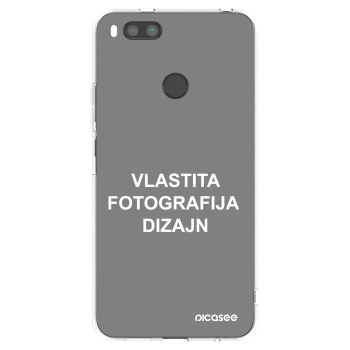 Picasee silikonska prozirna maskica za Xiaomi Redmi A1 - Vlastiti foto dizajn