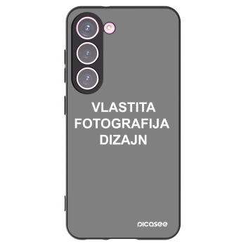 Picasee crna silikonska maskica za Samsung Galaxy S23 5G - Vlastiti foto dizajn