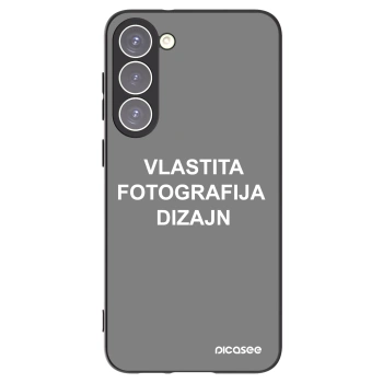 Picasee crna silikonska maskica za Samsung Galaxy S23+ 5G - Vlastiti foto dizajn