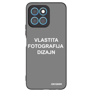 Picasee crna silikonska maskica za Honor X8 5G - Vlastiti foto dizajn