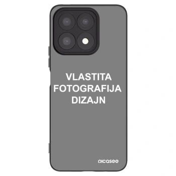 Picasee crna silikonska maskica za Honor X8a - Vlastiti foto dizajn