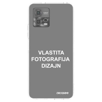 Picasee silikonska prozirna maskica za Motorola Moto G72 - Vlastiti foto dizajn