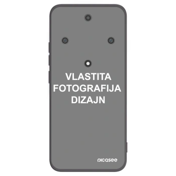 Picasee crna silikonska maskica za Honor Magic5 Lite 5G - Vlastiti foto dizajn