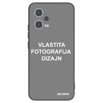 Picasee crna silikonska maskica za Xiaomi Redmi Note 12 5G - Vlastiti foto dizajn