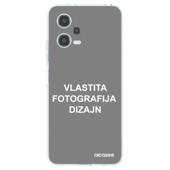 Picasee silikonska prozirna maskica za Xiaomi Redmi Note 12 5G - Vlastiti foto dizajn
