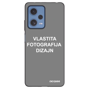 Picasee crna silikonska maskica za Xiaomi Redmi Note 12 Pro 5G - Vlastiti foto dizajn