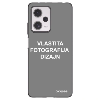Picasee crna silikonska maskica za Xiaomi Redmi Note 12 Pro+ 5G - Vlastiti foto dizajn