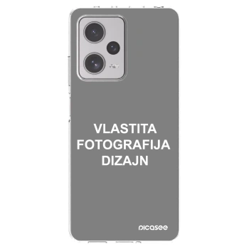 Picasee silikonska prozirna maskica za Xiaomi Redmi Note 12 Pro+ 5G - Vlastiti foto dizajn
